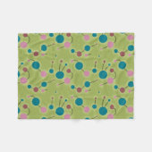 Gedottes Universum Retro grün Fleecedecke (Vorderseite (Horizontal))