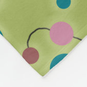 Gedottes Universum Retro grün Fleecedecke (Ecke)