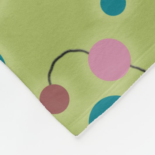 Gedottes Universum Retro grün Fleecedecke (Ecke)