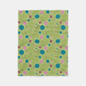 Gedottes Universum Retro grün Fleecedecke (Vorderseite)