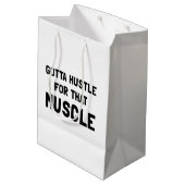 Gedränge für Muskel Mittlere Geschenktüte (Rückseite Schrägansicht)