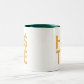 Gedränge - Gelb Zweifarbige Tasse (Mittel)