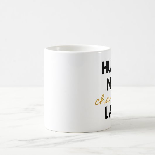 Gedränge jetzt, Cha-Ching später! Kaffeetasse (Mittel)