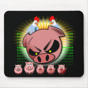 Gedränge Mousepad - Hühner u. Schweine