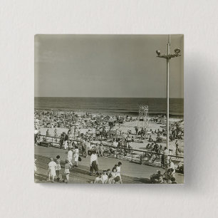 Gedrängter Strand Button