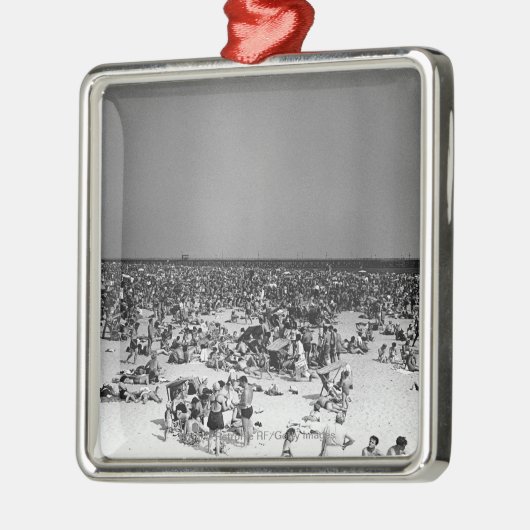 Gedrängter Strand Silbernes Ornament (Links)