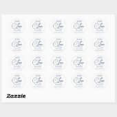 Gedrängtes Marmeladenglas Hochzeitsetikett Runder Aufkleber (Blatt)
