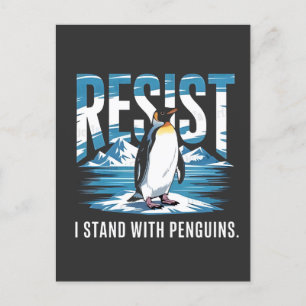 Gedreht Ich stehe mit den Pinguinen Feiertagspostkarte