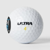 Gedreht Ich stehe mit den Pinguinen Golfball (Logo)