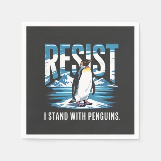 Gedreht Ich stehe mit den Pinguinen Serviette (Vorderseite)