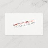 Gedreht Text / Rot (dynamisch) Visitenkarte (Rückseite)