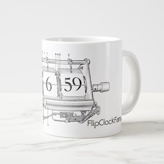 Gedreht Uhrenlüfter Kaffeemaschine Tasse (Vorderseite Rechts)