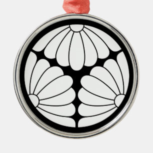 Gedreite Chrysanthemen Silbernes Ornament