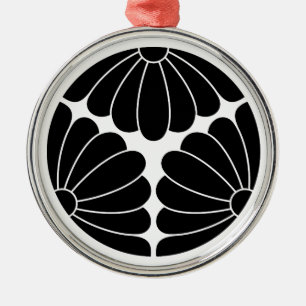 Gedreite Chrysanthemen Silbernes Ornament