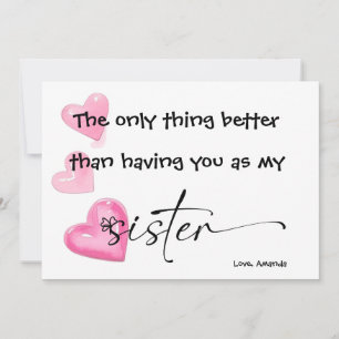 GEDRUCKT Das einzige, was besser ist als dich zu h Mitteilungskarte