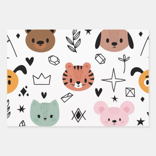 Gedruckt Geschenkpapier Set (Vorderseite 3)