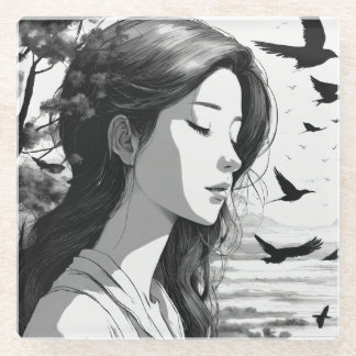 Gedruckt Glasuntersetzer