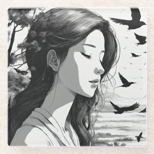 Gedruckt Glasuntersetzer (Vorderseite)