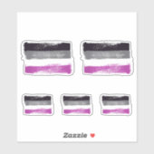 GEDRUCKTE ASEXUELLE PRIDE FLAG AUFKLEBER (Blatt)