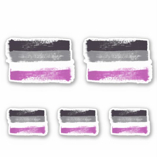 GEDRUCKTE ASEXUELLE PRIDE FLAG AUFKLEBER (Vorderseite)