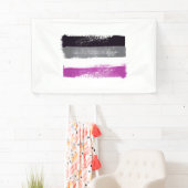 GEDRUCKTE ASEXUELLE PRIDE FLAG BANNER (Insitu)