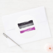 GEDRUCKTE ASEXUELLE PRIDE FLAG RUNDER AUFKLEBER (Umschlag)