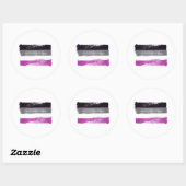 GEDRUCKTE ASEXUELLE PRIDE FLAG RUNDER AUFKLEBER (Blatt)