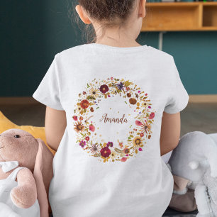 Gedrückte Blumen Kunstwerke Blühender Kreis Weibli T-Shirt