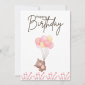 Gedruckte Geburtskarte Einladung (Vorderseite)