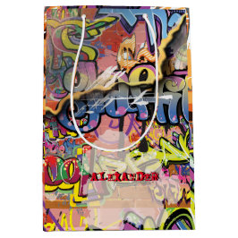 GEDRUCKTE Graffiti-Ziegel Mittlere Geschenktüte