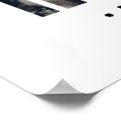 Gedruckte Hochzeit Herzlich willkommen Stilvolles  Poster (Ecke)