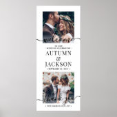 Gedruckte Hochzeit Willkommen Modernes, einfaches Poster (Vorne)