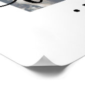 Gedruckte Hochzeit Willkommen Modernes, einfaches Poster (Ecke)