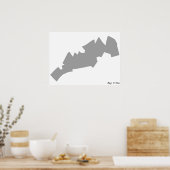 gedruckte Karte Poster (Küche)