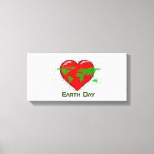 Gedruckte Leinwand am Earth Day