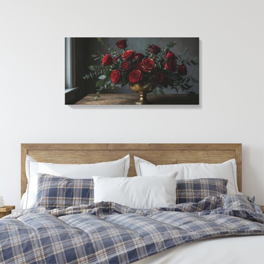 Gedruckte Leinwand Dark Florals (Insitu (Schlafzimmer))