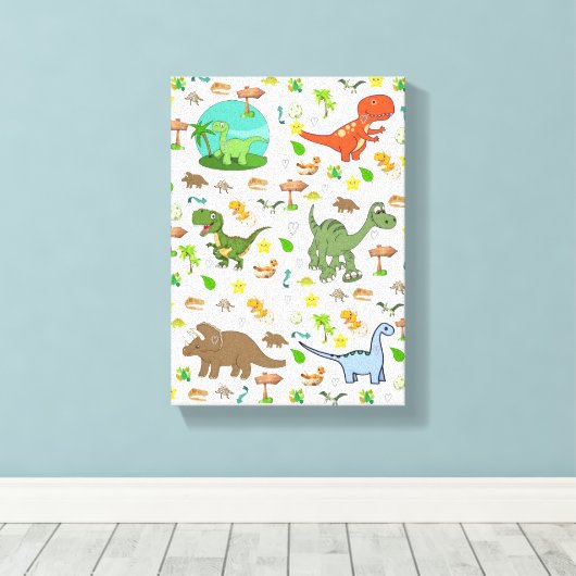 Gedruckte Leinwand Dinosaurier (Insitu (Holzboden))