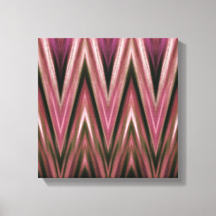 Gedruckte Leinwand mit Abstrakt Rosa Zickzack