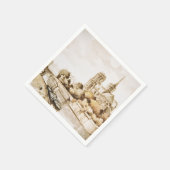 Gedruckte Napkins der Kathedrale von Notre Dame Serviette (Ecke)