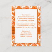 GEDRUCKTE RIBBON Orange Damask Einsteckkarte Begleitkarte (Rückseite)