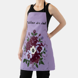 Gedruckte Schürze Gesamtes Veilchenbouquet