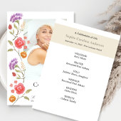 Gedruckte Seite Blumenfeier des Life-Programms Einladung