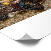 Gedruckte Steampunk Classic Car Imitate Mosaic 027 Poster (Ecke)