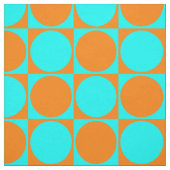 Gedruckte Stoffe, Blue&Orange Quadrate & Circles Stoff (Muster)