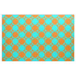Gedruckte Stoffe, Blue&Orange Quadrate & Circles Stoff