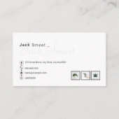 gedruckte Visitenkarte (Rückseite)