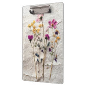 Gedrückte Wildblumen-Botanik-Art-Mappe Klemmbrett (Links)