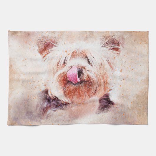Gedruckter Bemalter Hund Geschirrtuch (Horizontal)