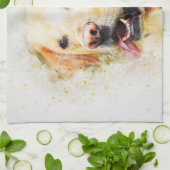 Gedruckter Bemalter Hund Geschirrtuch (Gefaltet)