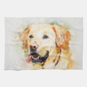 Gedruckter Bemalter Hund Geschirrtuch